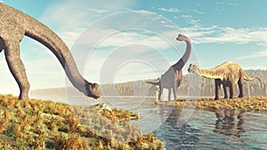 Brachiosaurus in the nature