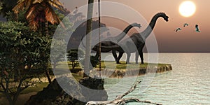 Brachiosaurus Sunset