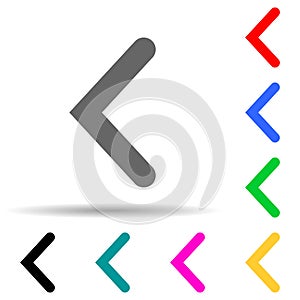 bracket multi color style icon. Simple thin line, outline vector of web icons for ui and ux, website or mobile application