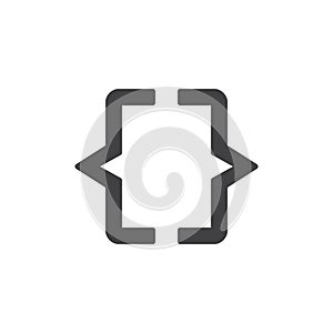Brackets code solid glyph icon