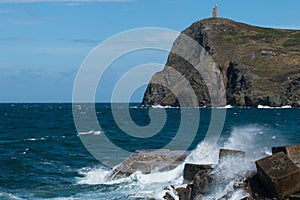 Bradda Head and Milner's Tower at Port Erin in the Isle of Man