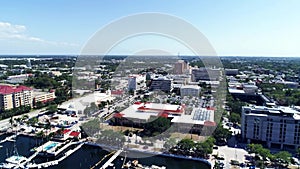 Bradenton, Aerial View, Downtown, Pier 22, Manatee River, Florida