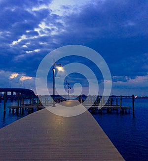 Bradenton Beach Riverwalk Sarasota Bay Florida Dock photo