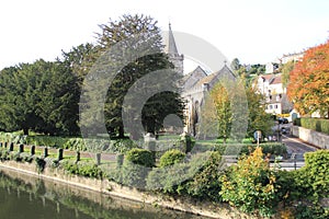 Bradford On Avon Riverside View, Wiltshire, UK