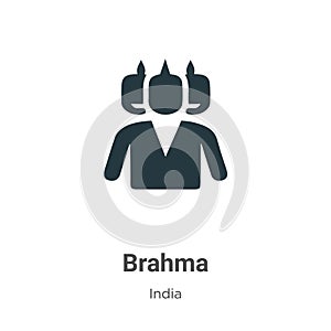 Brahma vector icon on white background. Flat vector brahma icon symbol sign from modern india collection for mobile concept and