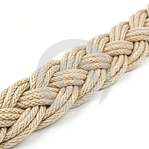 Braid plait rope isolated on white background