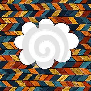Braided pattern, cloud style frame illustration