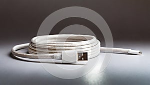 Braided USB-C Cable Rolled