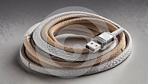 Braided USB-C Cable Rolled 2