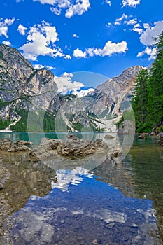 Braie & x28;Prags& x29; Lake in Italy