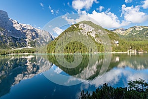 Braies Lake or Pragser Wildsee - Dolomites Trentino-Alto Adige Italy