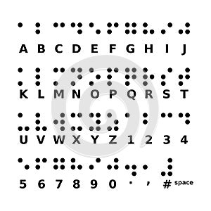 braille code on white