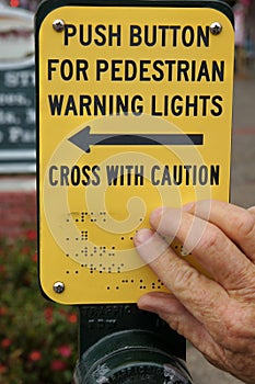 Braille Cross Walk Sign For The Blind