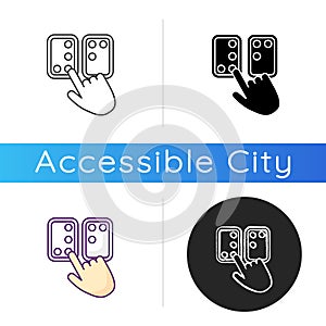 Braille directions icon