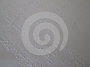 Braille paper texture photo