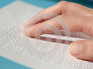 Braille reading photo