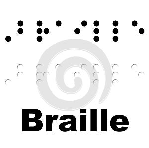 Braille translated into Braille (UK, US) photo
