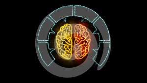 Brain 002 - Infographic 4K Neon