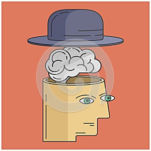 Brain activity concept. Vector illustration.