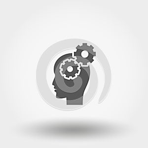 Brain activity. Icon. Flat.