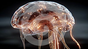 Brain Anatomy and Neural Network Illustration