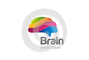 Brain Artificial Intelligence Logo design vector.