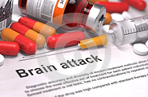 Brain Attack Diagnosis. Medical Concept