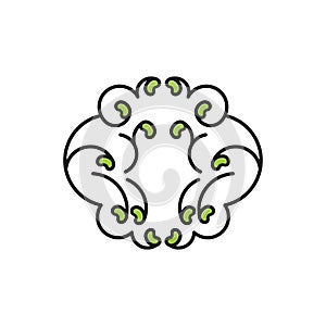 Brain been logo vector illustration isolated on white background