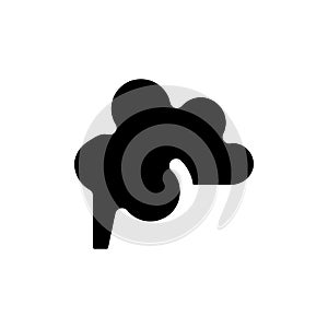 Brain black glyph ui icon