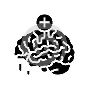 brain bleed stoppage glyph icon vector illustration