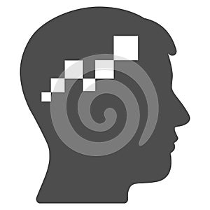 Brain Blockchain Vector Icon