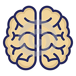 Brain, brainstorming isolated Vector Icon which can easily modify or edit