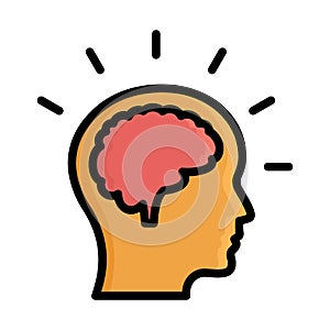 Brain, brainwash Vector Icon which can easily modify photo