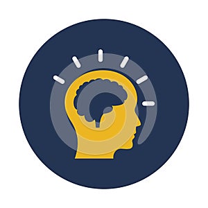 Brain, brainwash Vector Icon which can easily modify photo