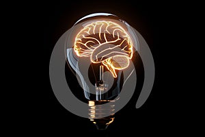 brain bulb, AI generated