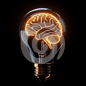 brain bulb, AI generated