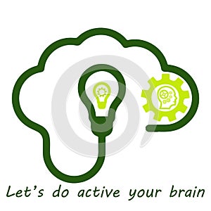 Brain bulb mind setting bright your future