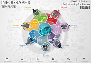 Brain of Business Brainstorming for Success modern design Idea and Concept Vector illustration Infographic template with icon.