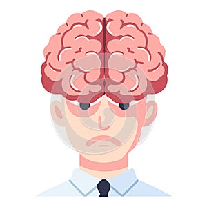 Brain In Businessman Head vector