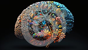 Brain cancer, Brain tumor 3D illustration photo