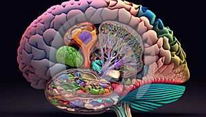 Brain cancer, Brain tumor 3D illustration photo