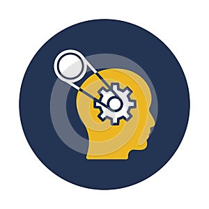 Brain chain, brainstorming Vector icon which can easily modify