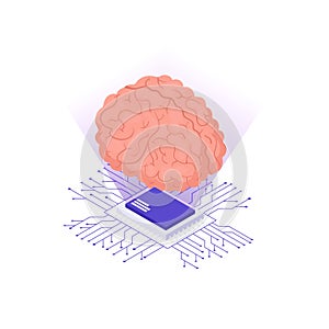 Brain Chip Illustration