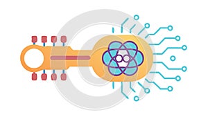 Brain Circuitry Key for AI and Knowledge Access, vector design Generative AI