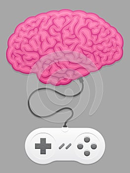 Brain with computer game pad