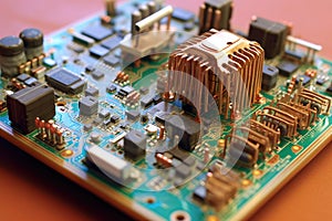 brain-computer interface chip and circuit board photo