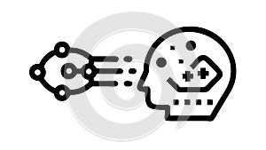 Brain-Computer Interface, Neural Link Thought Control Tech, vector design Generative AI