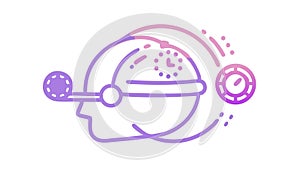 Brain Computer Interface and Virtual Reality Data, vector design Generative AI