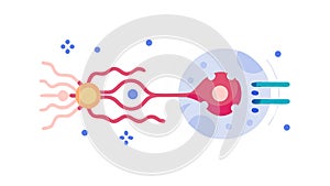 Brain Computing Interface, Neural Network Technology Vector, vector design Generative AI