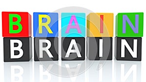 Brain Concept on cubes